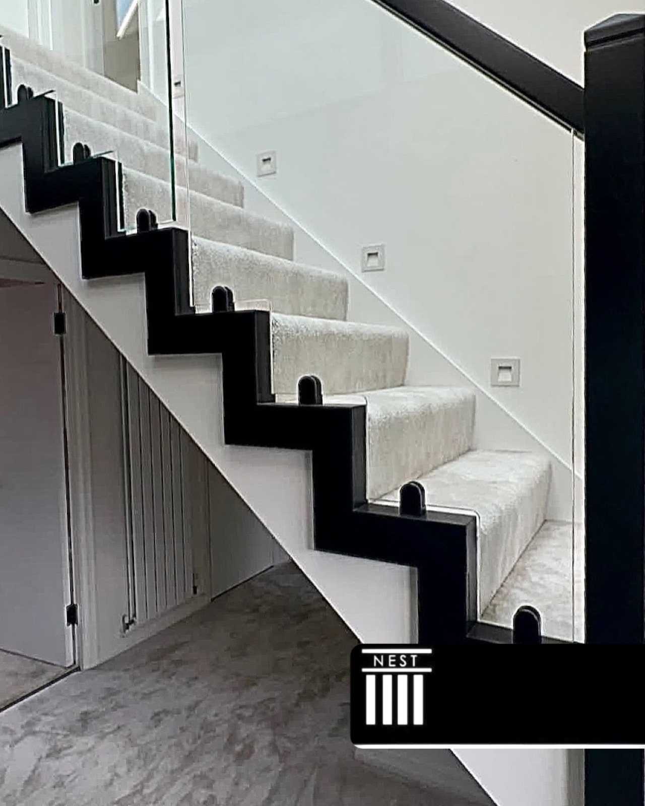 Loft conversion in Tadworth, Surrey with a personalised cut-string staircase
